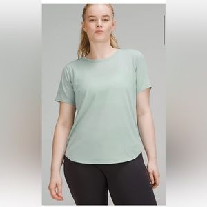 Lululemon silver blue running shirt